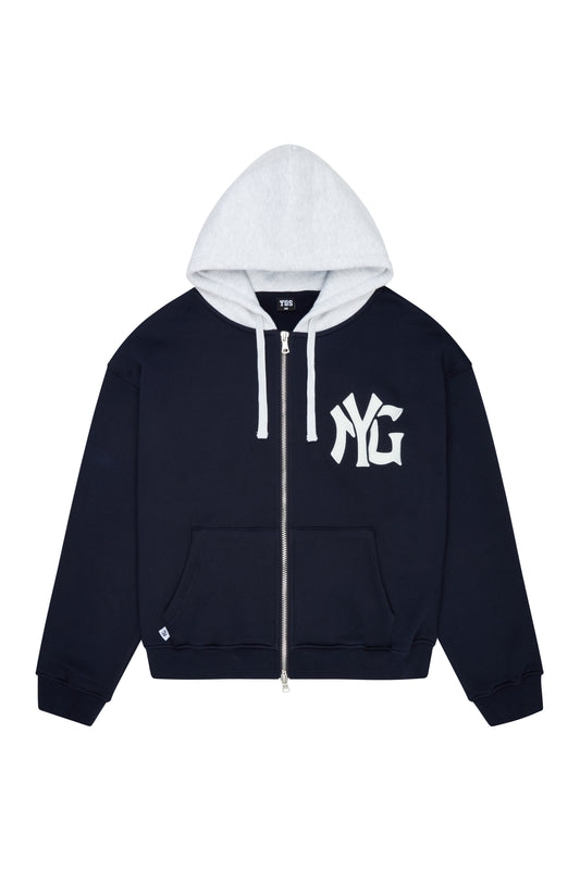 N-YG ZIP-UP HOODIE (NAVY)