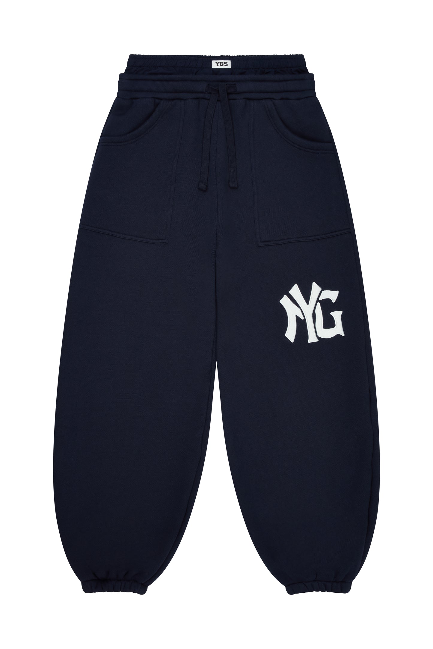 N-YG CUFFED SWEATS (NAVY)