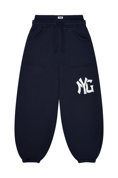 N-YG CUFFED SWEATS (NAVY)