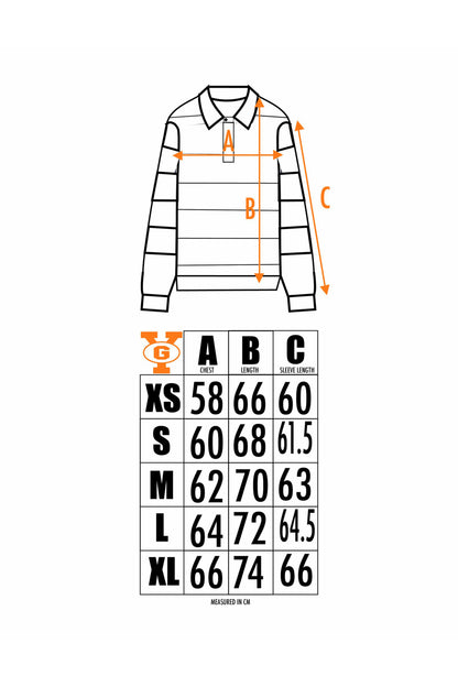 YG POLO LONGSLEEVE (WHITE & RED)