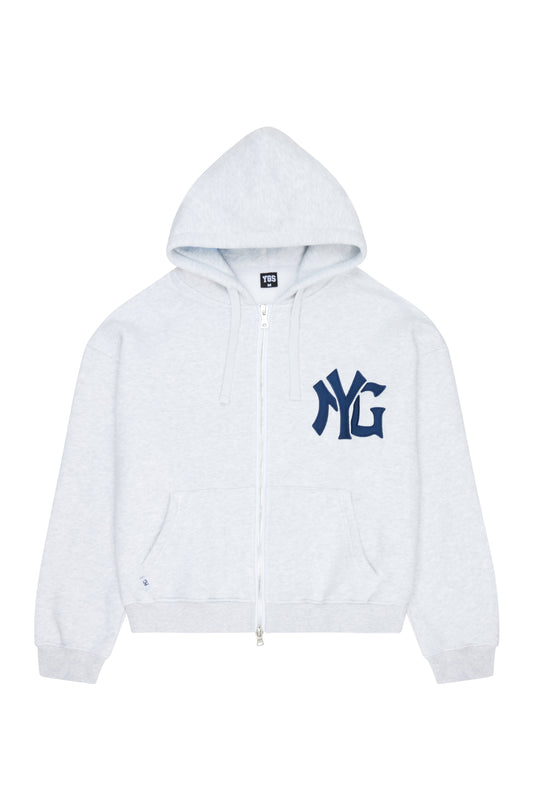N-YG ZIP-UP HOODIE (HEATHER GREY)