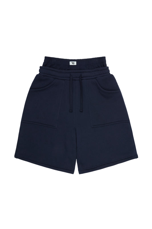 SAINT YG SWEAT SHORTS (NAVY)