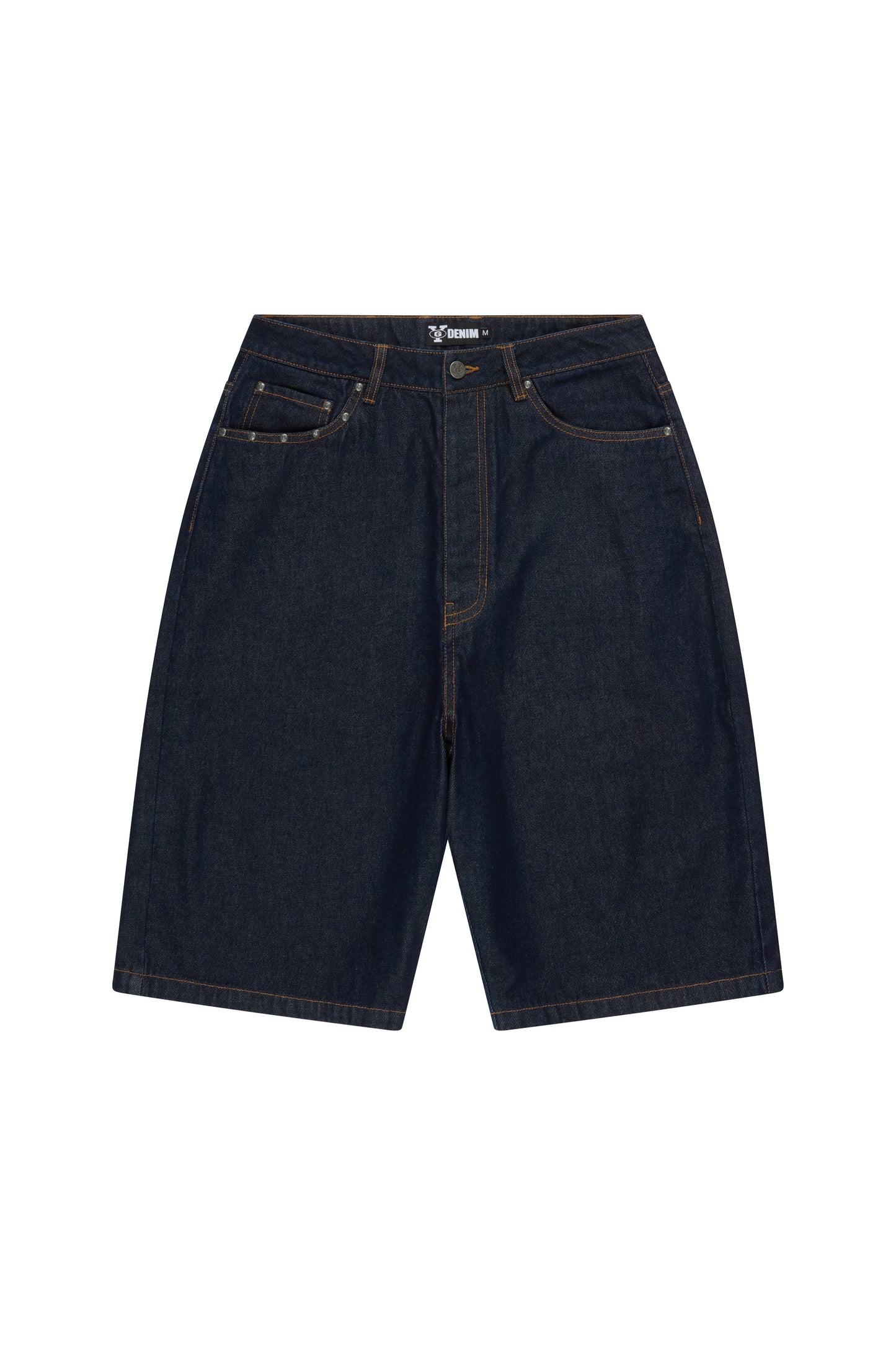 YG STUD RAW DENIM SHORTS