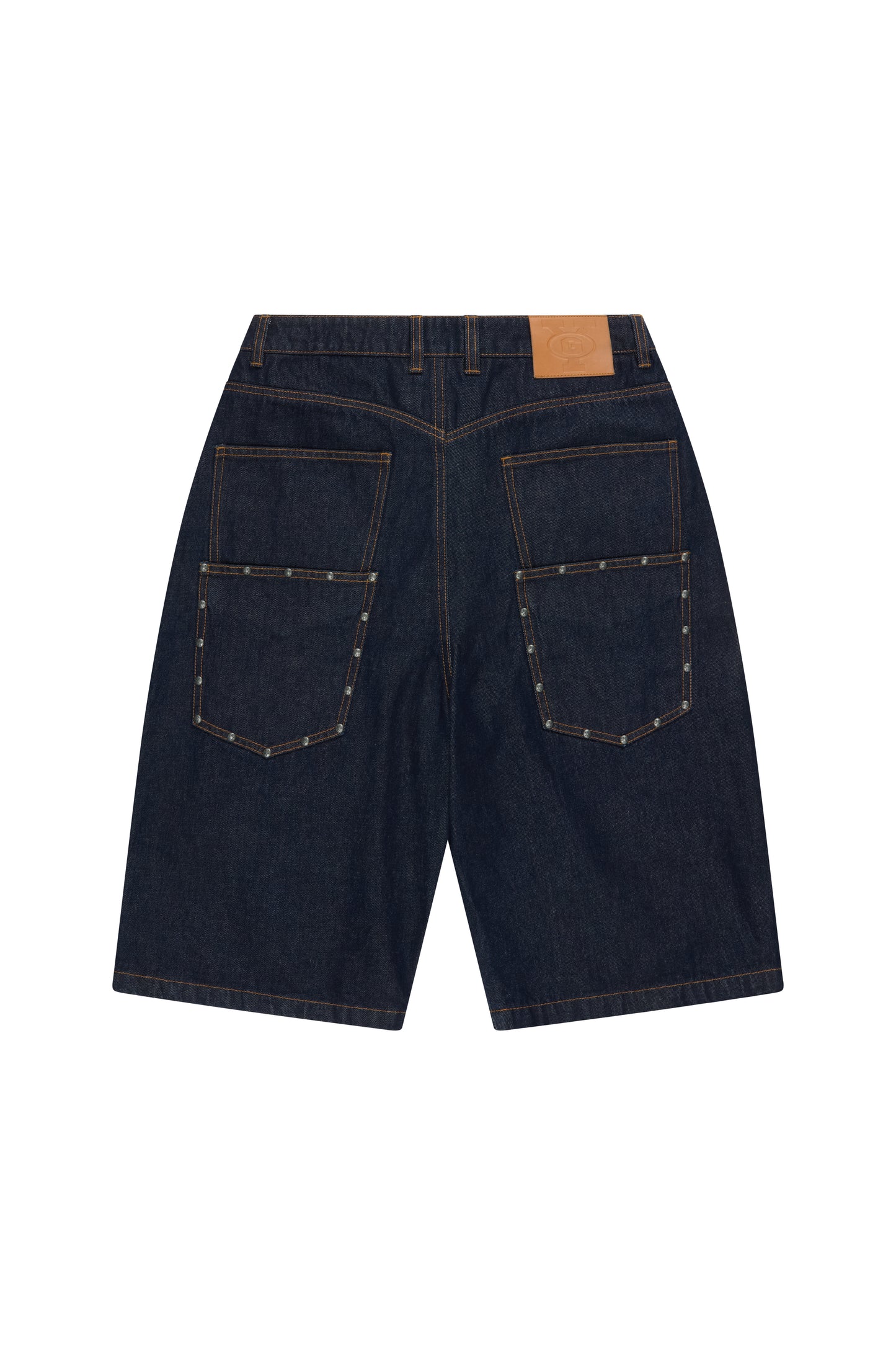 YG STUD RAW DENIM SHORTS